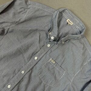 LRG Lifted Research Group Button Down Shirt Wovens Mens M Blue Micro Gingham